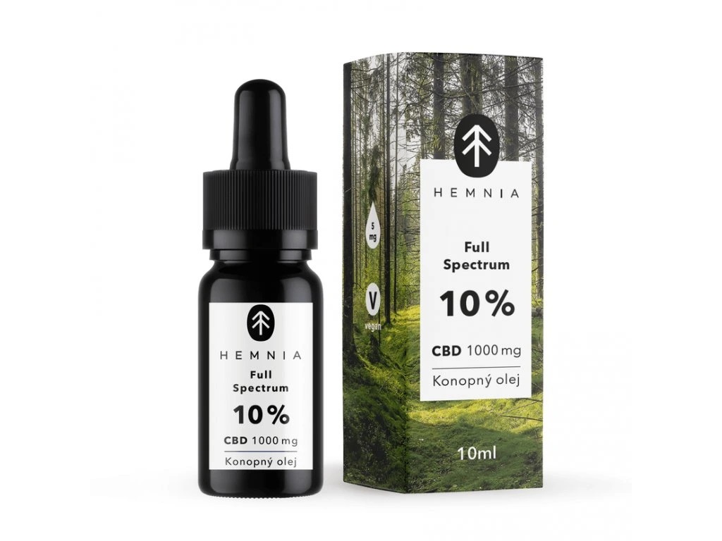 Hemnia Full Spectrum CBD Olej konopny 10%, 1000 mg, 10 ml