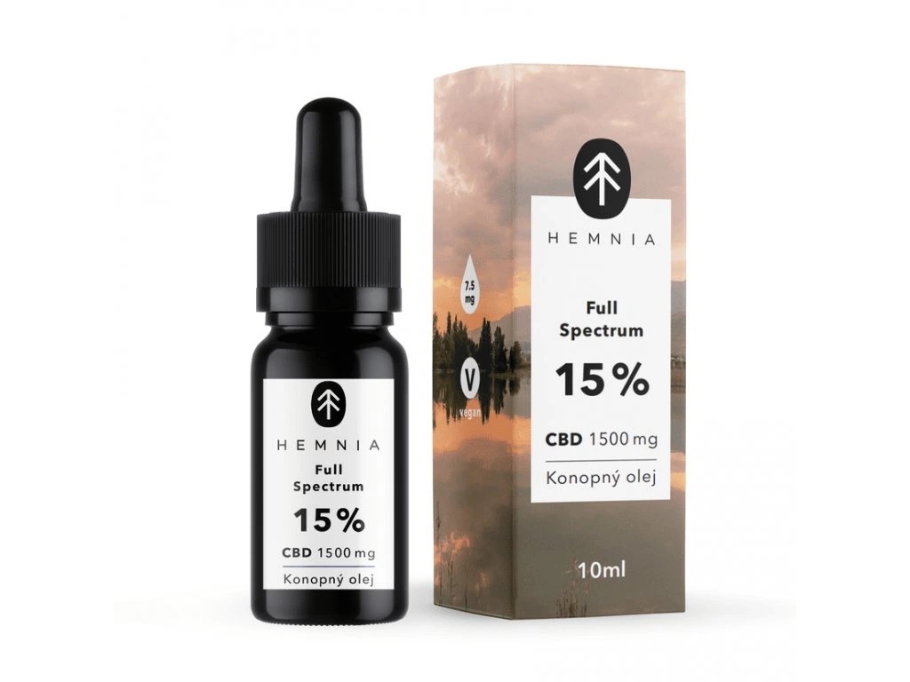 Hemnia Full Spectrum CBD Olej konopny 15%, 1500 mg, 10 ml