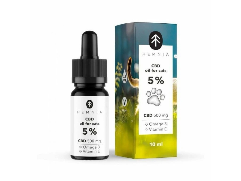 Olej Hemnia CBD dla kotów 5%, 500 mg, 10 ml