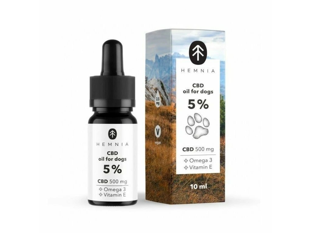 Olej Hemnia CBD dla psów 5%, 500 mg, 10 ml