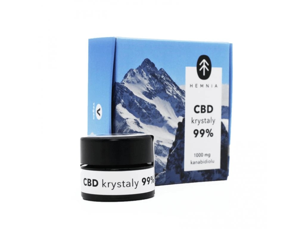 Hemnia CBD 99% kryształy konopi, 500 mg CBD, 1 gram