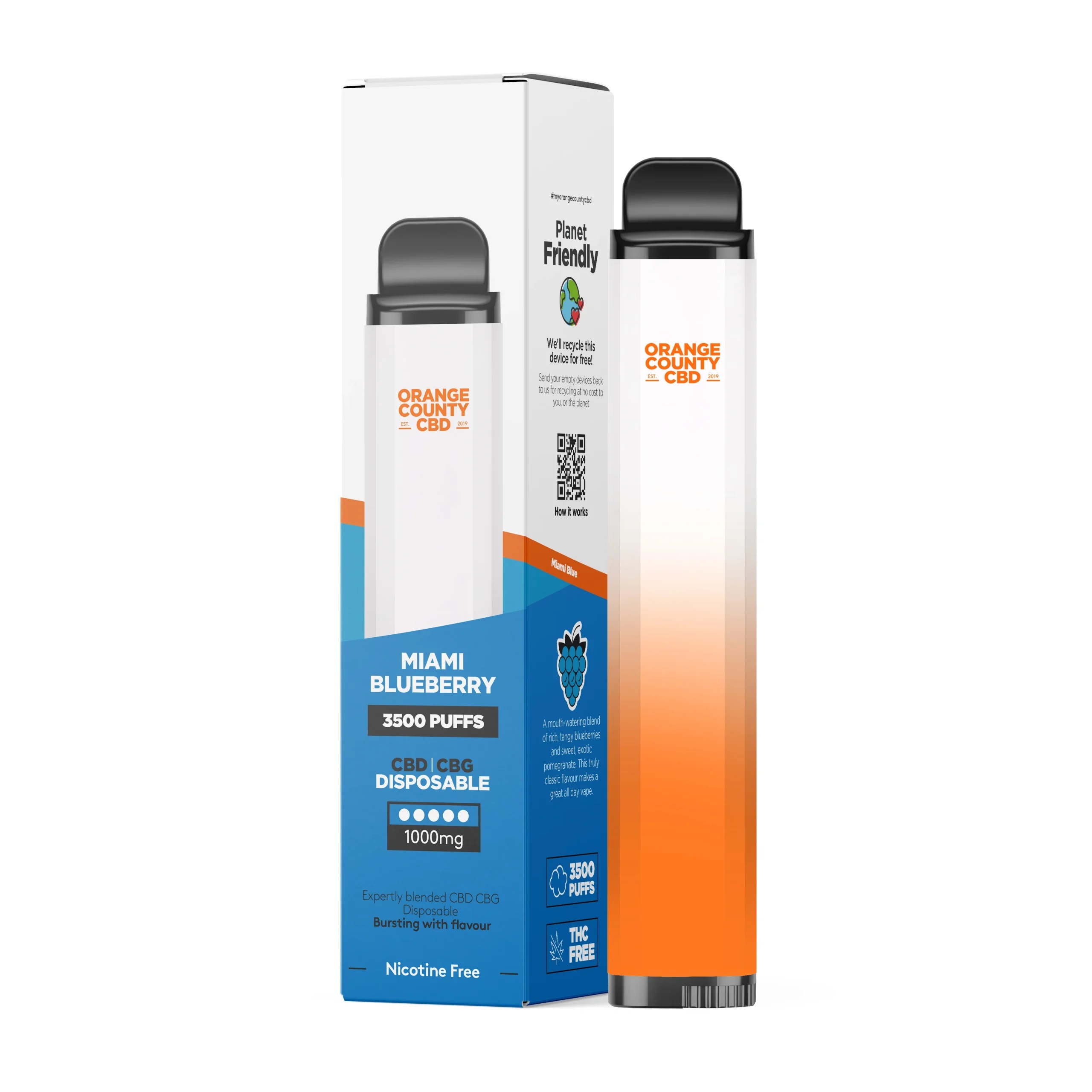 Orange County CBD Miami Blueberry 600mg CBD + 400mg CBG