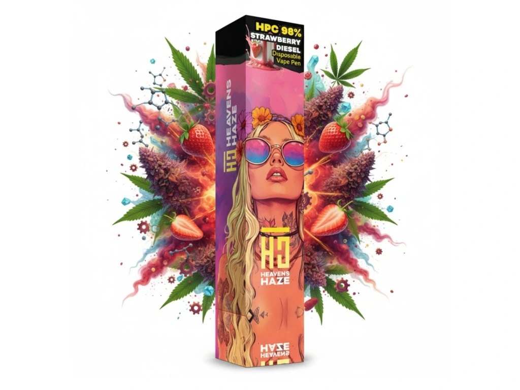 Heavens Haze HPC 98% Strawberry Diesel – Jednorazowy vape – 1 ml