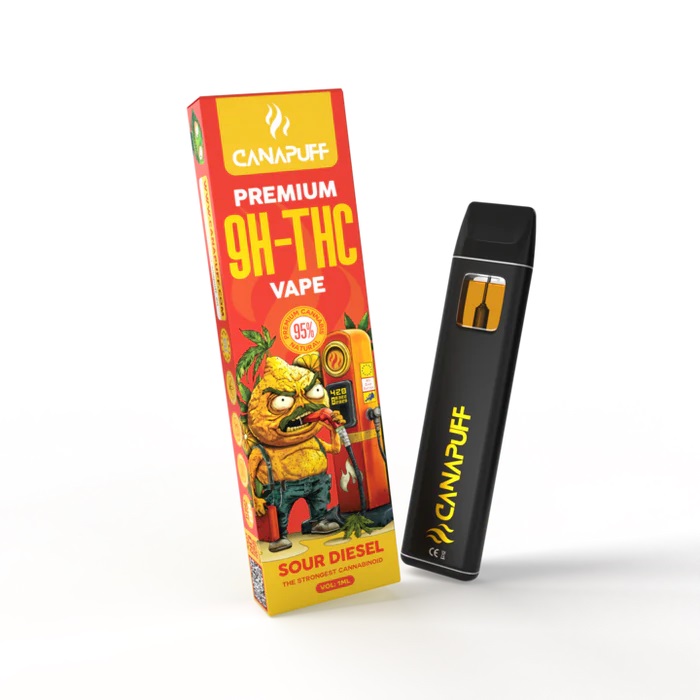 Sour Diesel 95% 9H-THC – Jednorazowy vape – CanaPuff – 1 ml